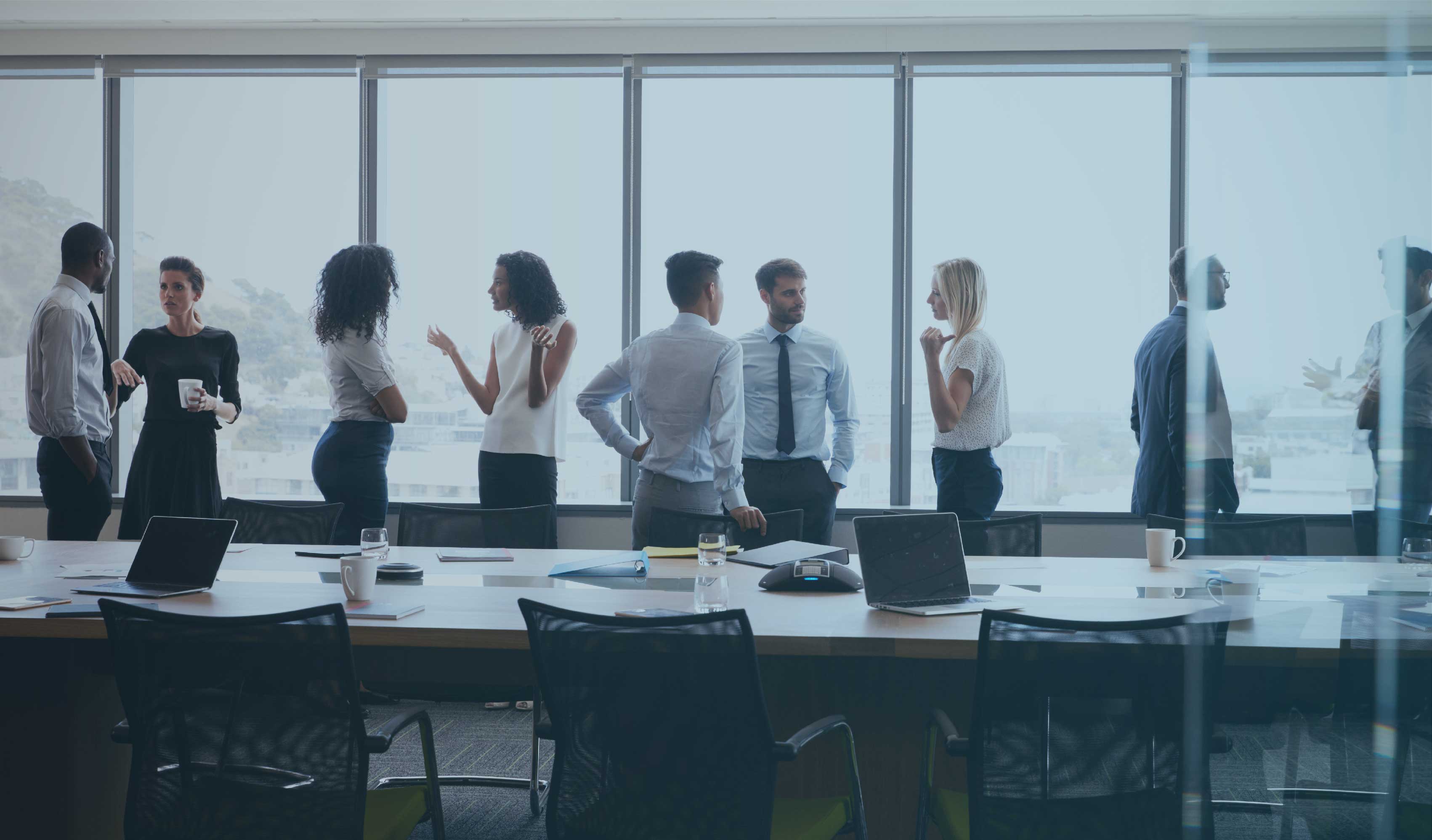 People Standing in an Office